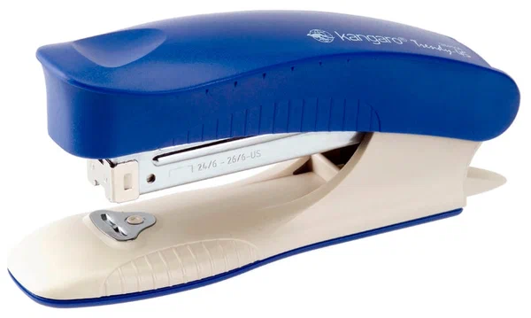 Степлер №24/6-26/6, TREND, 15 листов, СИНИЙ, пластиковый