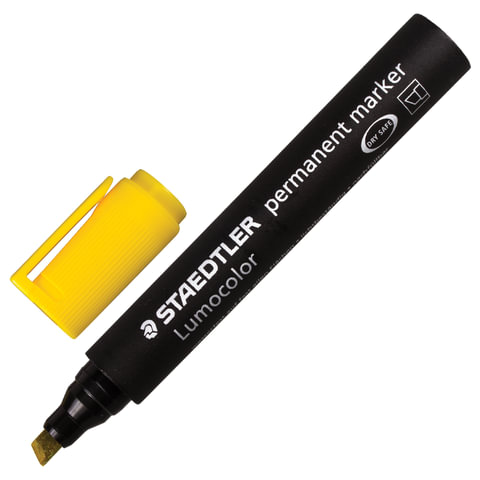 Маркер перманентный (нестираемый) STAEDTLER (Штедлер, Германия)"Lumocolor",скошенный,2-5мм,желт350-1 Маркер перманентный (нестираемый) STAEDTLER (Штедлер, Германия)"Lumocolor",скошенный,2-5мм,желт350-1