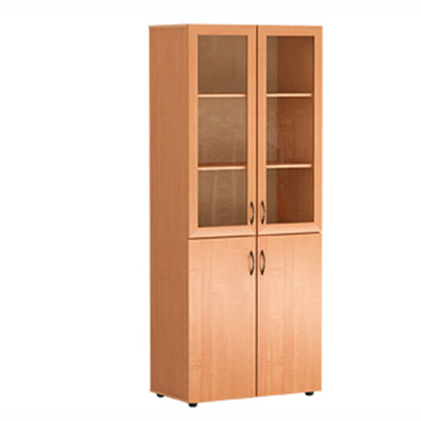 Шкаф широкий со стеклом в раме, 854*445*2010мм, ольха, М305.22Ш Шкаф широкий со стеклом в раме, 854*445*2010мм, ольха, М305.22Ш