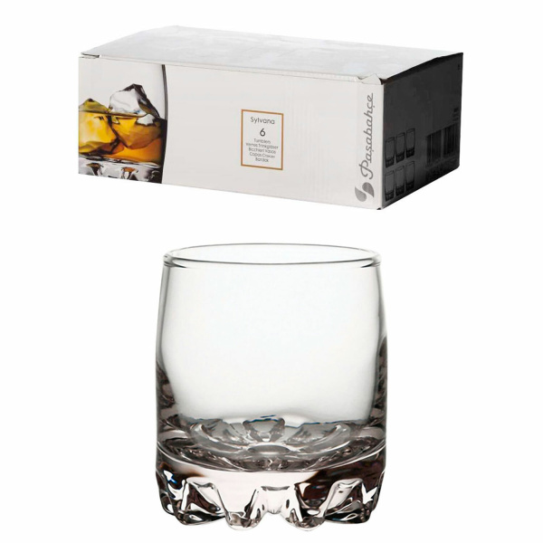 Набор стаканов, 6 шт., объем 200 мл, низкие, стекло, "Sylvana", PASABAHCE, 42414