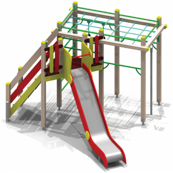 ДИК, Н г.=1,5 (нерж.) (6-12лет) 3810х3550 мм, Н=2480 мм, Н площадки=1550 мм