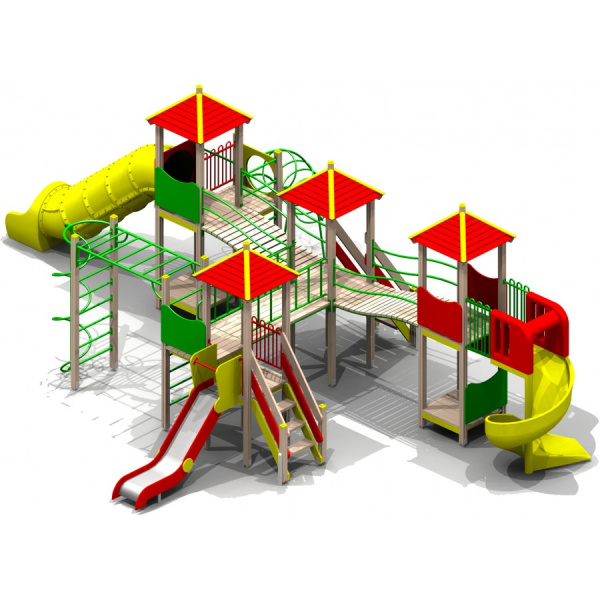 ДИК, Н г.=1,2 (нерж.); Н г.=2,0 (пласт.) (6-12 лет) 12250х8500 мм, Н=3790 мм, Н площадки 1850 мм, 15