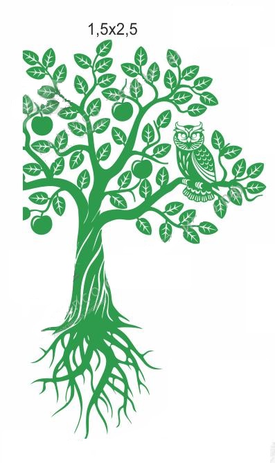 Декоративный элемент "Дерево" (наклейка), 1,5х2,5м