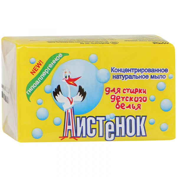 Мыло хозяйственное 72% 200г Аистенок, ш/к 3128