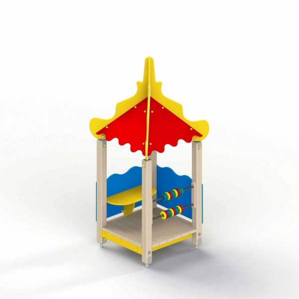 Домик-беседка "Коралл", от 2 лет, деревянный брус, 1130х1130 мм, Н=2750 мм