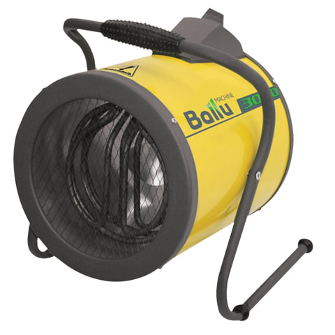Тепловая пушка электрическая BALLU BHP-P-3, 3000Вт,220B, 3 режима, изм. угла наклона, круглая,желтая