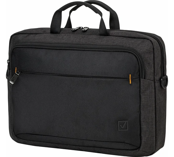 Сумка портфель BRAUBERG PRACTICAL с отделением для ноутбука 15,6", Grey line, черная, 29х40х7 см, 27