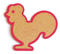 Доска фигурная с резинками Петушок