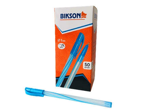 Ручка ТМ "BIKSON" масляная, синие чернила,  1мм, арт. BN0487
