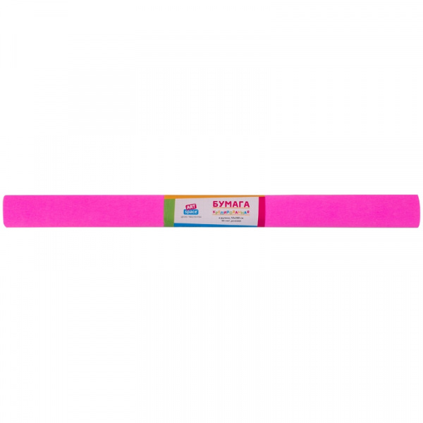 Бумага крепированная ArtSpace, 50*200см, 30г/м2, розовая, в рулоне