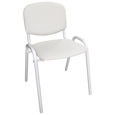 Стул медицинский Техсервис М36, кожзам белый, м/к белый