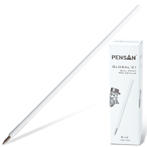 Стержень на масляной основе GLOBAL-21, 138мм, евронаконечник, 0,5 мм, синий