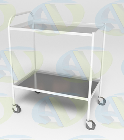 Столик процедурный передвижной с тремя полками, 690*440*860 мм.,полки стекло