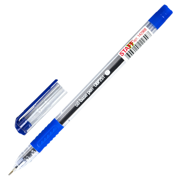Ручка шариковая масляная с грипом STAFF "College OBP-251", СИНЯЯ, корпус прозрачный, линия письма 0, Ручка шариковая масляная с грипом STAFF "College OBP-251", СИНЯЯ, корпус прозрачный, линия письма 0,