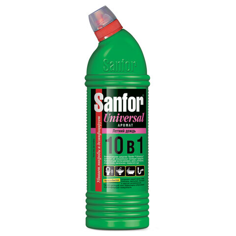 Чистящее средство SANFOR Universal 1000г, "Летний Дождь", гель, ш/к 04812