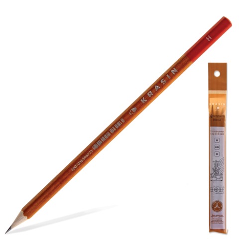 Карандаши  ч/гр КРАСИН, НАБОР  3 шт., "Конструктор Винтаж", Н, НВ, В, заточенные, 177 мм, С-356