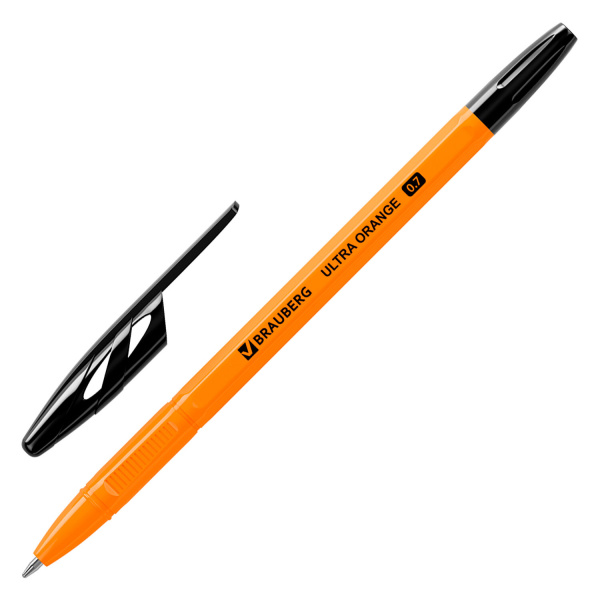 Ручка шариковая BRAUBERG "ULTRA ORANGE", ЧЕРНАЯ, узел 0,7 мм, чернила ГЕРМАНИЯ, наконечник ШВЕЙЦАРИЯ Ручка шариковая BRAUBERG "ULTRA ORANGE", ЧЕРНАЯ, узел 0,7 мм, чернила ГЕРМАНИЯ, наконечник ШВЕЙЦАРИЯ