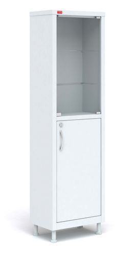 Шкаф одностворчатый медицинский М1 165.50.32 С. Размеры: 500*320*1655мм