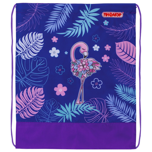 Сумка для обуви ПИФАГОР, 1 отделение, 42х34 см, FLAMINGO, 229166