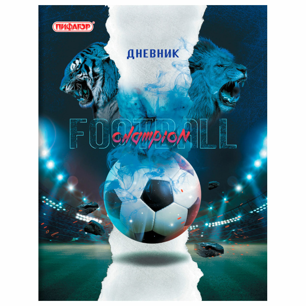 Дневник 1-11 класс 40л, на скобе, ПИФАГОР, обложка картон, Football, 106341 Дневник 1-11 класс 40л, на скобе, ПИФАГОР, обложка картон, Football, 106341