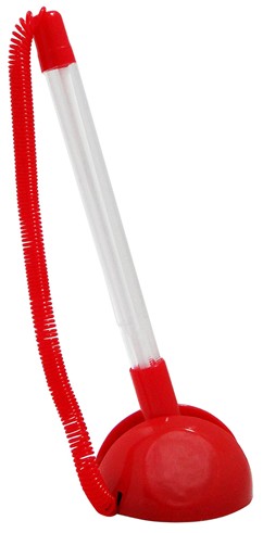 Ручка настольная с подставкой на липучке, регулируемый угол наклона, красный корпус