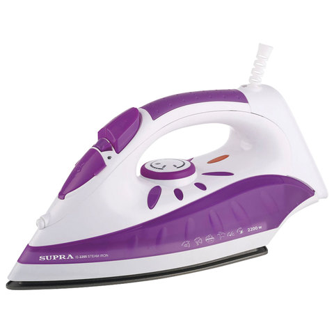 Утюг SUPRA IS-2205, 2200 Вт, терморегулятор, керамическое покрытие, самоочистка, автоотключение, фио