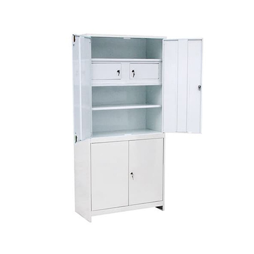 Шкаф металлический двухстворчатый с трейзером ШММ-2-Т, 800х370х1680мм