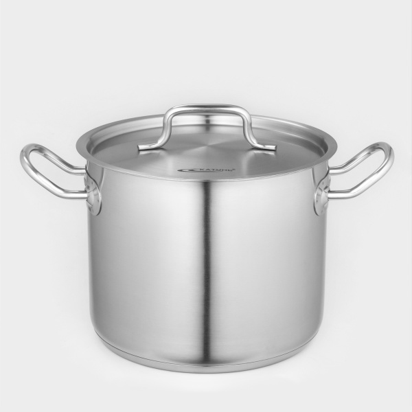 Кастрюля «Общепит» 5 л, d=20 см, h=16 см, капсульное дно, металлическая крышка, ТРС