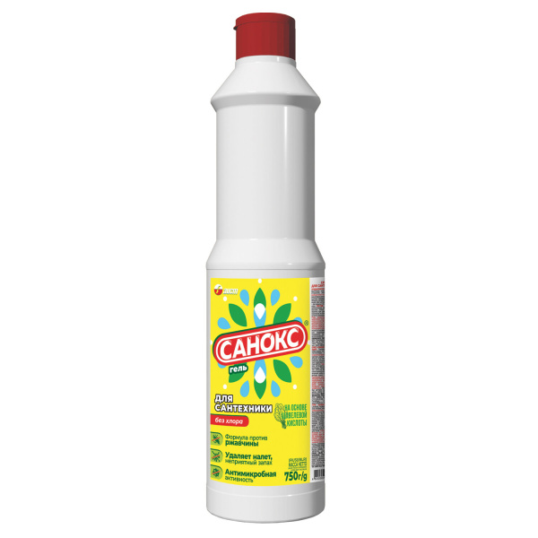 Средство для удаления известкового налета и ржавчины САНОКС 750мл гель, ш/к 00592