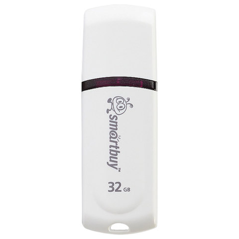 Флэш-диск 32 GB, SMARTBUY Paean, USB 2.0, белый, SB32GBPN-W