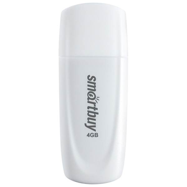 Флеш-диск 4GB SMARTBUY Scout USB 2.0, белый, SB004GB2SCW Флеш-диск 4GB SMARTBUY Scout USB 2.0, белый, SB004GB2SCW