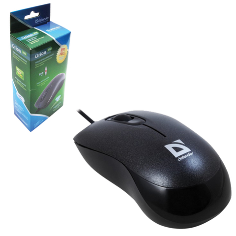 Мышь проводная оптическая DEFENDER Orion 300, USB, 2кнопки+1колесо-кнопка, черный, 52813
