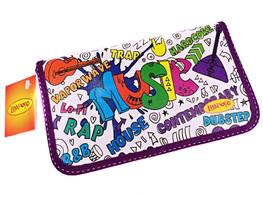 Пенал 1 отделение 195/110/30 ТМ "Лимпопо" "Меломан" арт. LPR0106 Пенал 1 отделение 195/110/30 ТМ "Лимпопо" "Меломан" арт. LPR0106