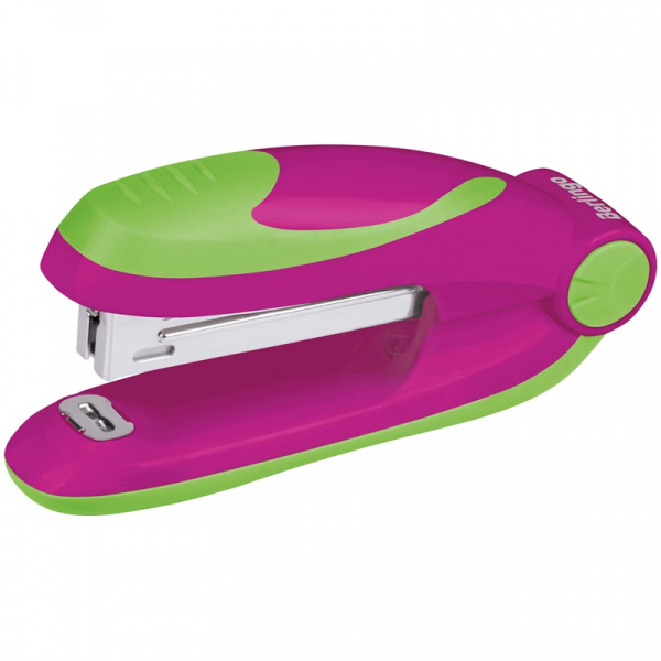 Степлер №10 Berlingo "Fuze" до 15л., 50 скоб, пластиковый корпус, розовый DSp_10215