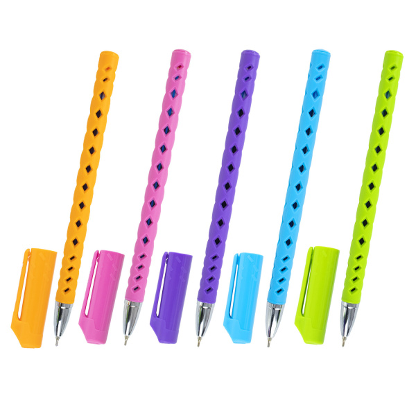 Ручка шариковая масляная BRAUBERG Orient Color, СИНЯЯ, корпус ассорти, В ДИСПЛЕЕ, 0,35мм, 143001