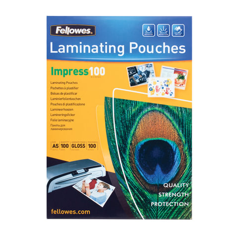 Пленки-заготовки д/ламинир-я FELLOWES, КОМПЛЕКТ 100шт, для формата А5, 100 мкм, FS-53510 Пленки-заготовки д/ламинир-я FELLOWES, КОМПЛЕКТ 100шт, для формата А5, 100 мкм, FS-53510