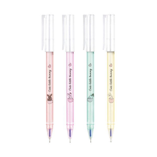 Ручка гелевая стираемая ArtSpace "Зайка" синяя, 0,5мм, корпус ассорти EG_94918