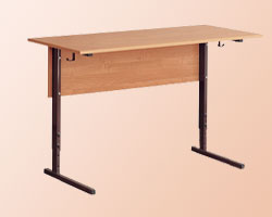 Стол ученический 2-местный регул. 4-6гр. м/к красный