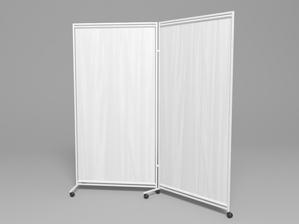 Ширма медицинская двухсекционная М 171/2 на колесах (ткань) Ширма медицинская двухсекционная М 171/2 на колесах (ткань)