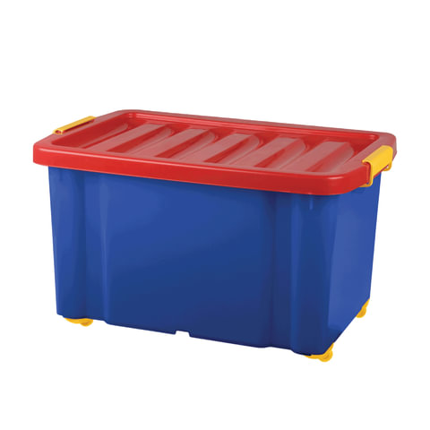 Ящик для хранения игрушек "Jumbo", 60л, (в39,3*ш59,3*г33,9, см) на колесах, с крышкой, PT9946