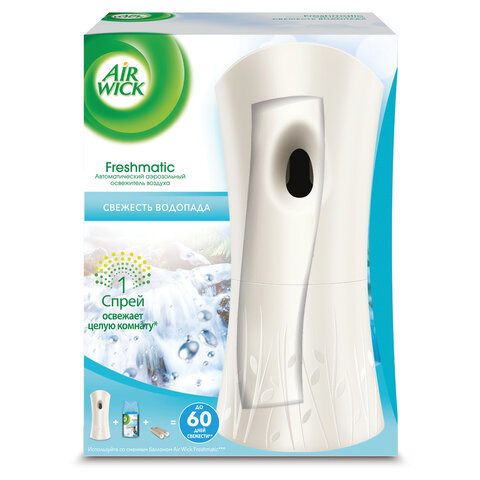 Освежитель воздуха автоматический AIRWICK 250мл, диспенсер+сменный баллон, "Океанский бриз",