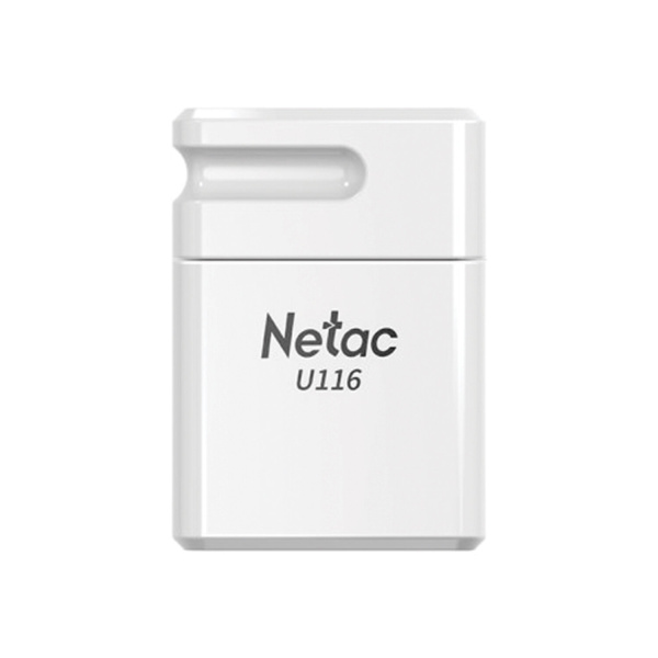 Флеш-диск 32GB NETAC U116, USB 2.0, белый, NT03U116N-032G-20WH