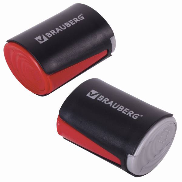 Точилка BRAUBERG "Delta", 2 отверстия для чернографит. и цвет. карандашей,в дисплее, ассорти