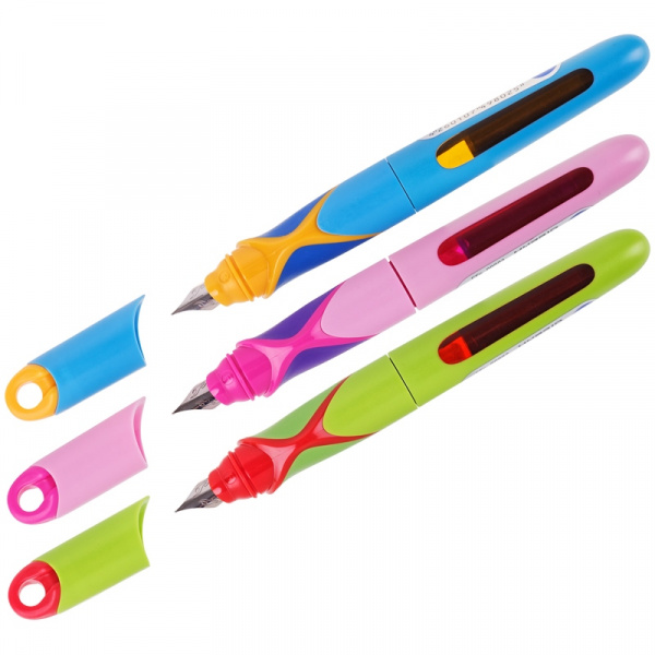 Ручка перьевая детская Berlingo "Hybrid", синяя+1 ручка-тестер с блокнотом, ассорти CFp_00003