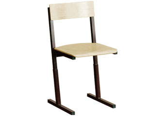 Стул ученический регул. 2-4гр. (300-380мм) м/к серый, М200 Р