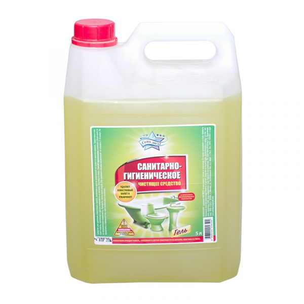Чистящее средство для сантехники Семь Звезд, гель, канистра, 5л
