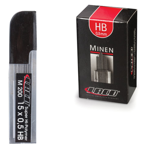 Грифель запасной LACO (ЛАКО,Германия), НВ 0,5мм, 15 шт., M200