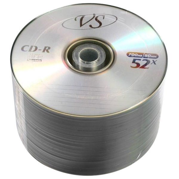 Диски CD-R VS, 700 Mb, 52x, 50 шт., Bulk