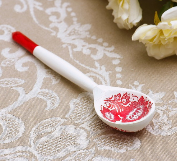 Ложка чайная с росписью под «Гжель»