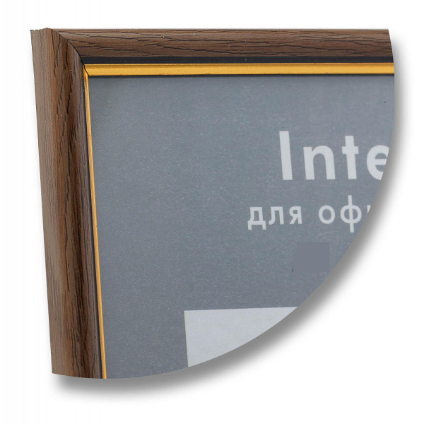 Рамка 21х30см пластик, Interior Office 586 ольха/золото